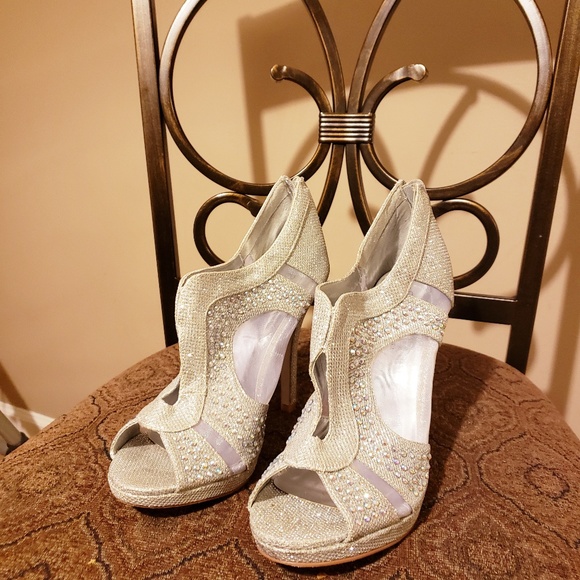 Silver Rhinestone Heels - Picture 5 of 7
